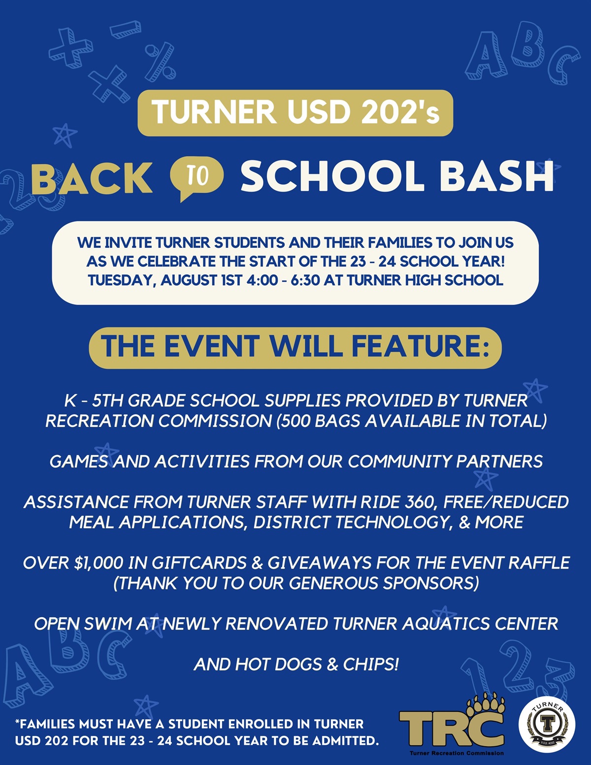 Turner USD 202 Back to School Bash Unified Government of Wyandotte