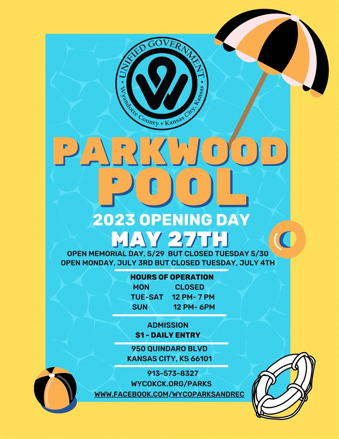 2023 Opening Day at Parkwood Pool Unified Government of