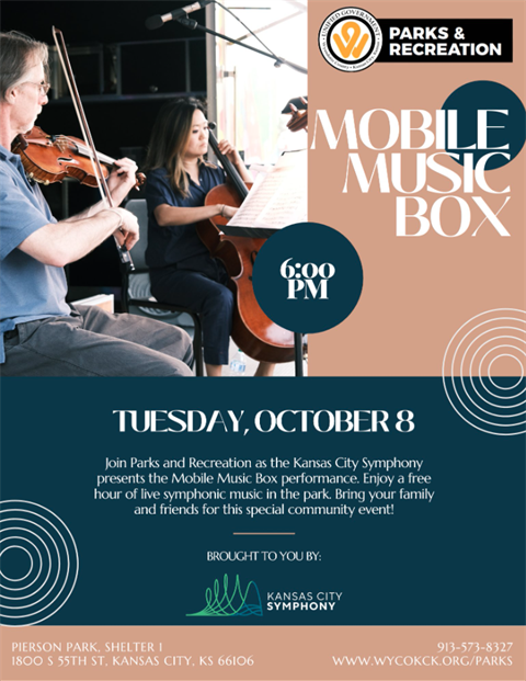 Mobile Music in the park flyer 2024