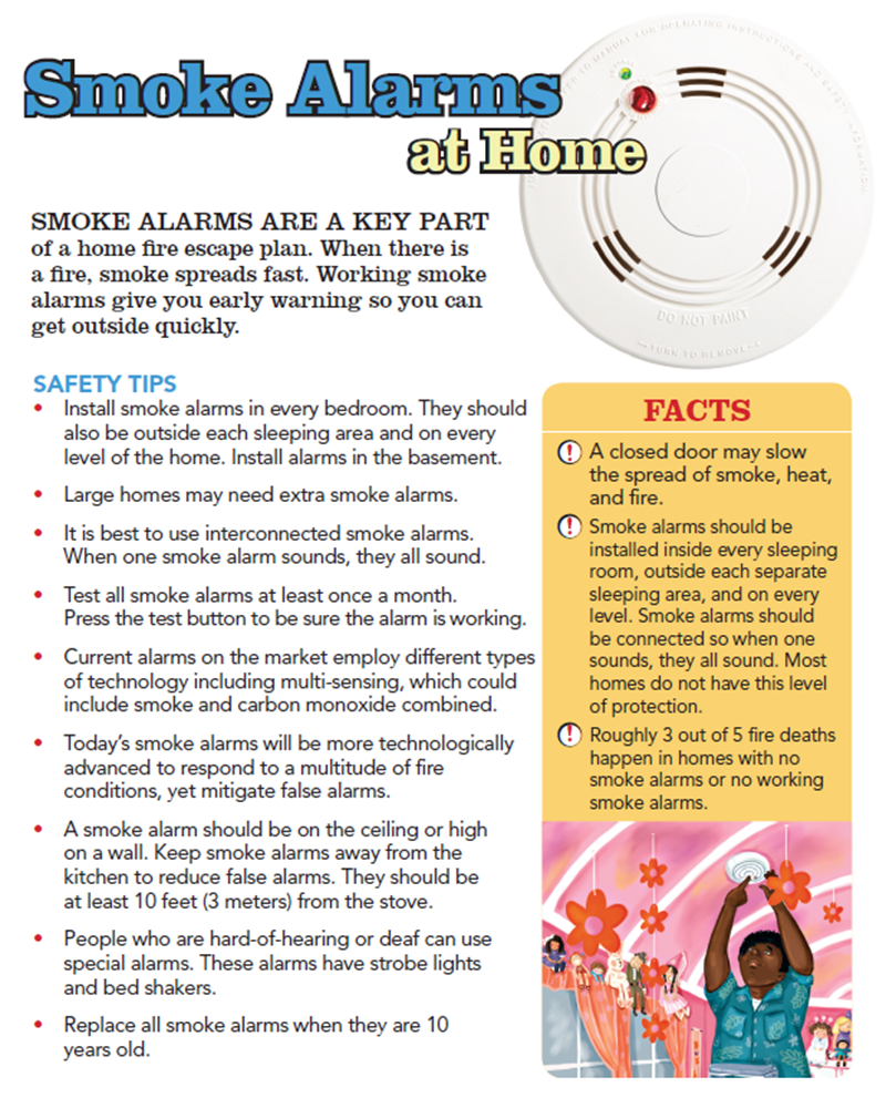 Smoke Alarms at Home Graphic - Oct. 2024